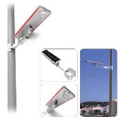 Solar rechargeable street light. Booth duct