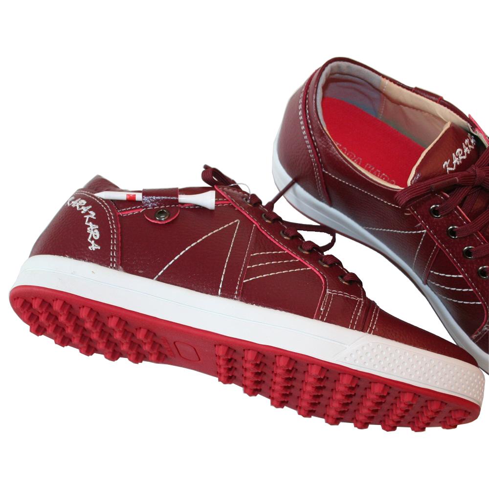 KARAKARA Spike-less Golf Shoes, KR-401 Burgundy