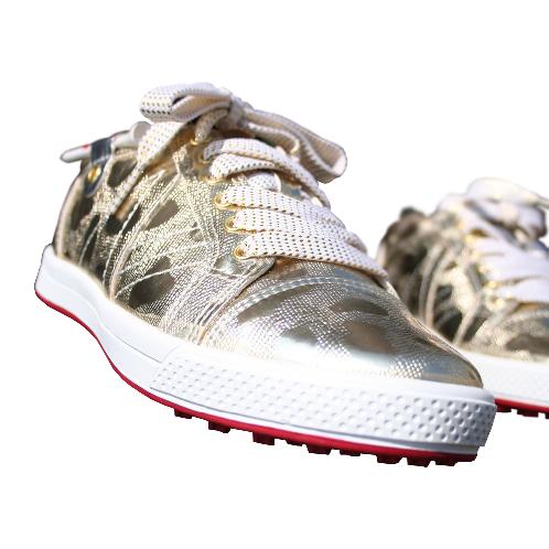 KARAKARA Spike-less Golf Shoes, KR-404, Gold