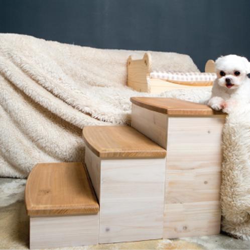 HANASAN Pet step-Storage are made of hardwood painted with eco-friendly paint and slightly oil