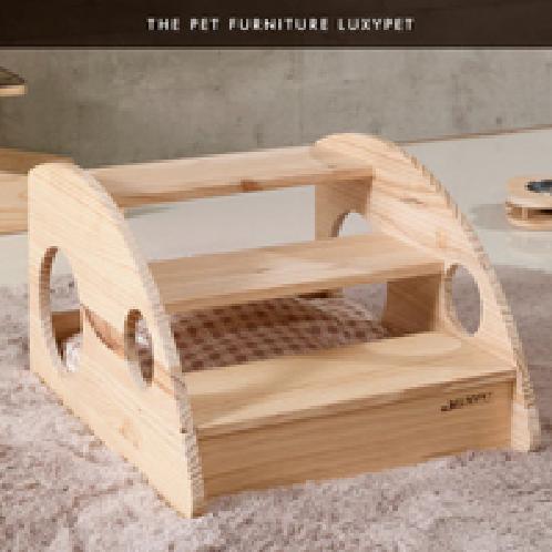 wooden storage drawer type pet steer bed 