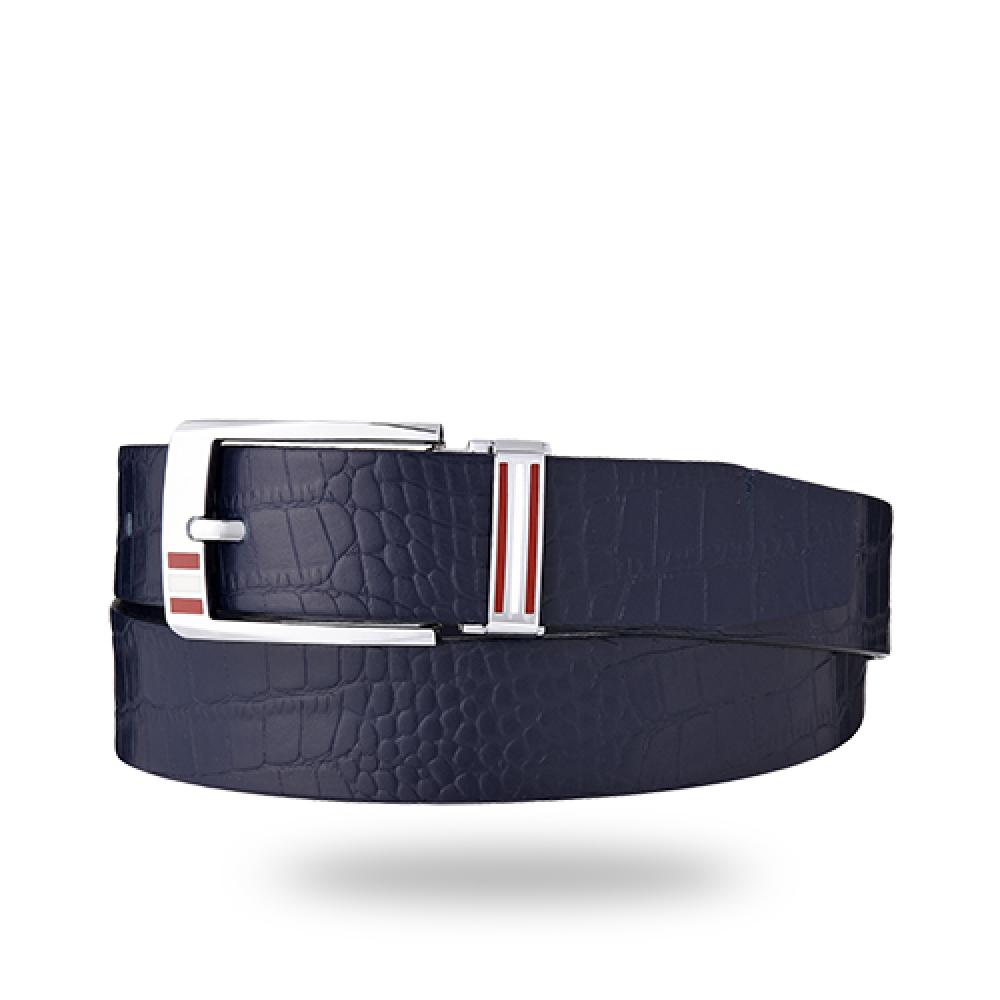 YEUNWOO cowhide Crocodile Pattern BELT x Square  Buckle