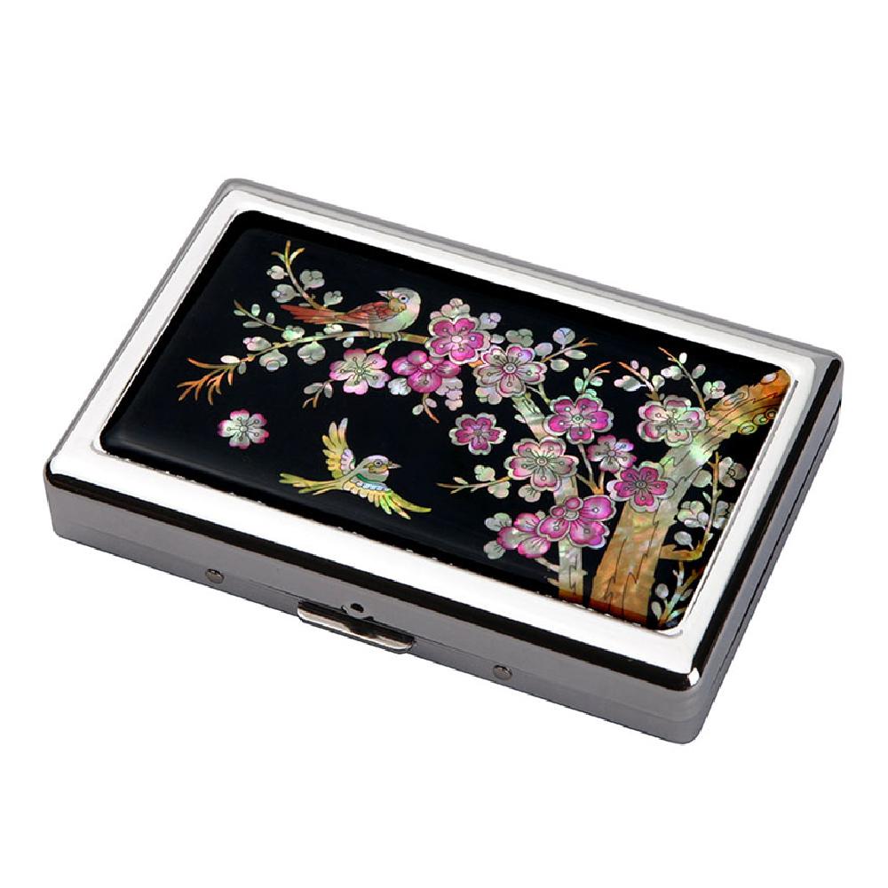 Korea Modern Design Multicolored Steel Mother of Pearl Protecting Cigarette Case