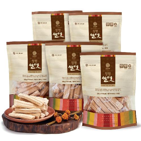 Changpyeong Yeot (Korean Traditional Rice Taffy) 200g*5EA Set | hangwa, yeot, gift, korean traditional confectionery, changpyeong hangwa