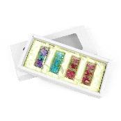 Flower Chopsticks Rest Holder Set Made by Preserved Flower(4PCS / 1SET) - Bridal wreath flower