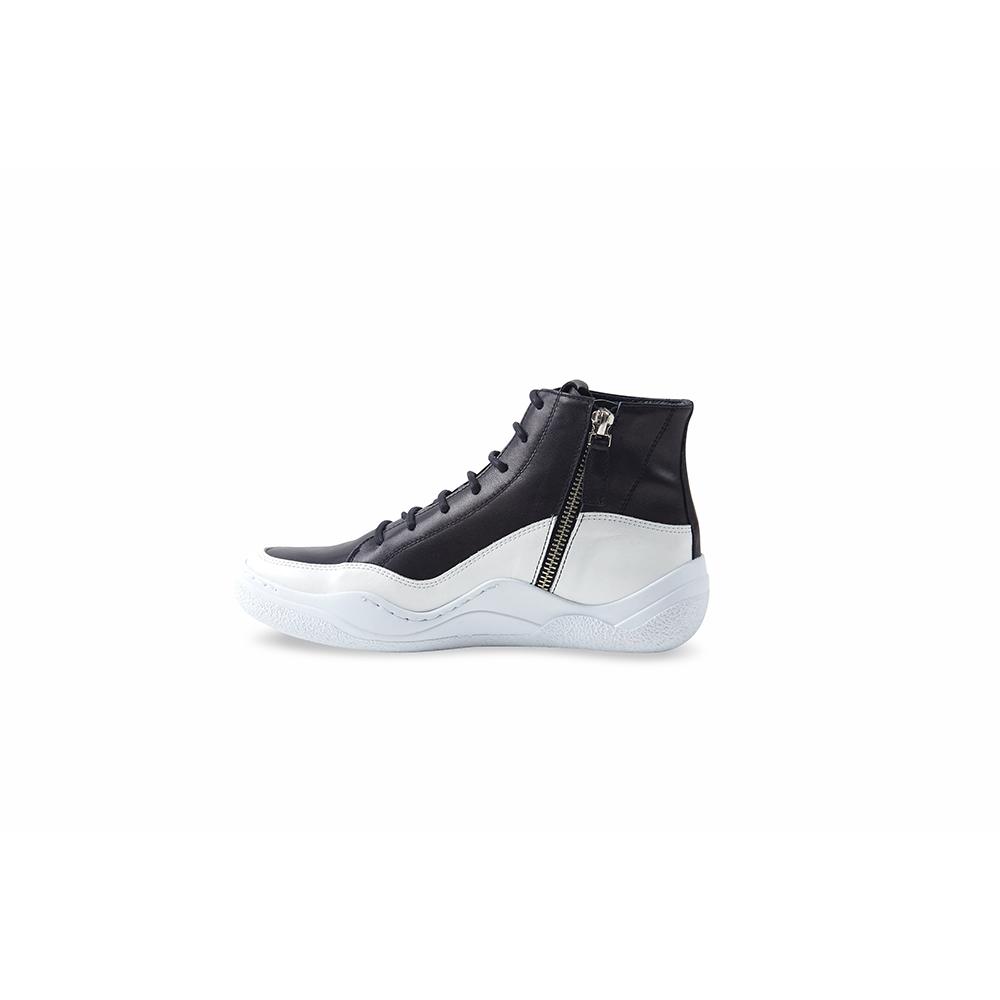 Wave High Sneakers_1033 black+white shoes