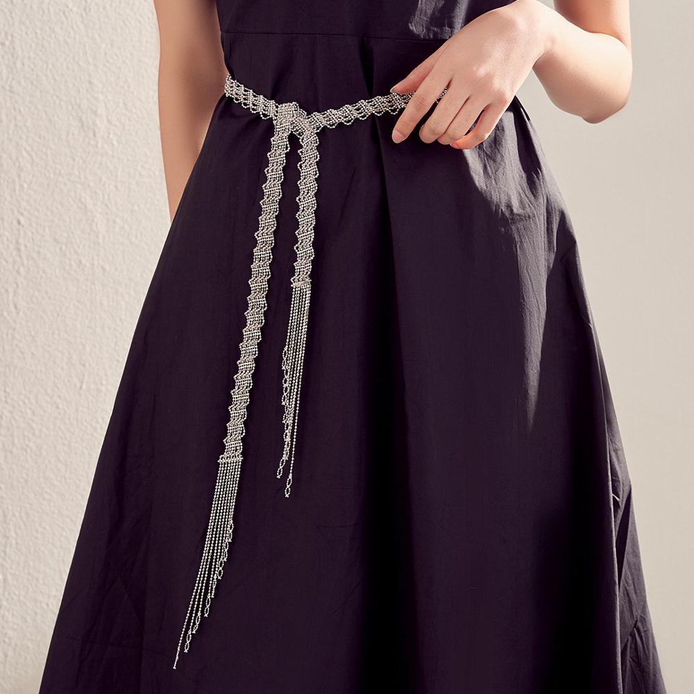 Silver embroidery crafted Scarf Necklaces : K333