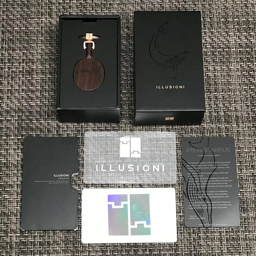 ILLUSIONI PICCOLO TT BLADE Table Tennis Racket Keychain/Key Ring_Burgundy Red