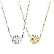 18K Invisible Diamond Necklace