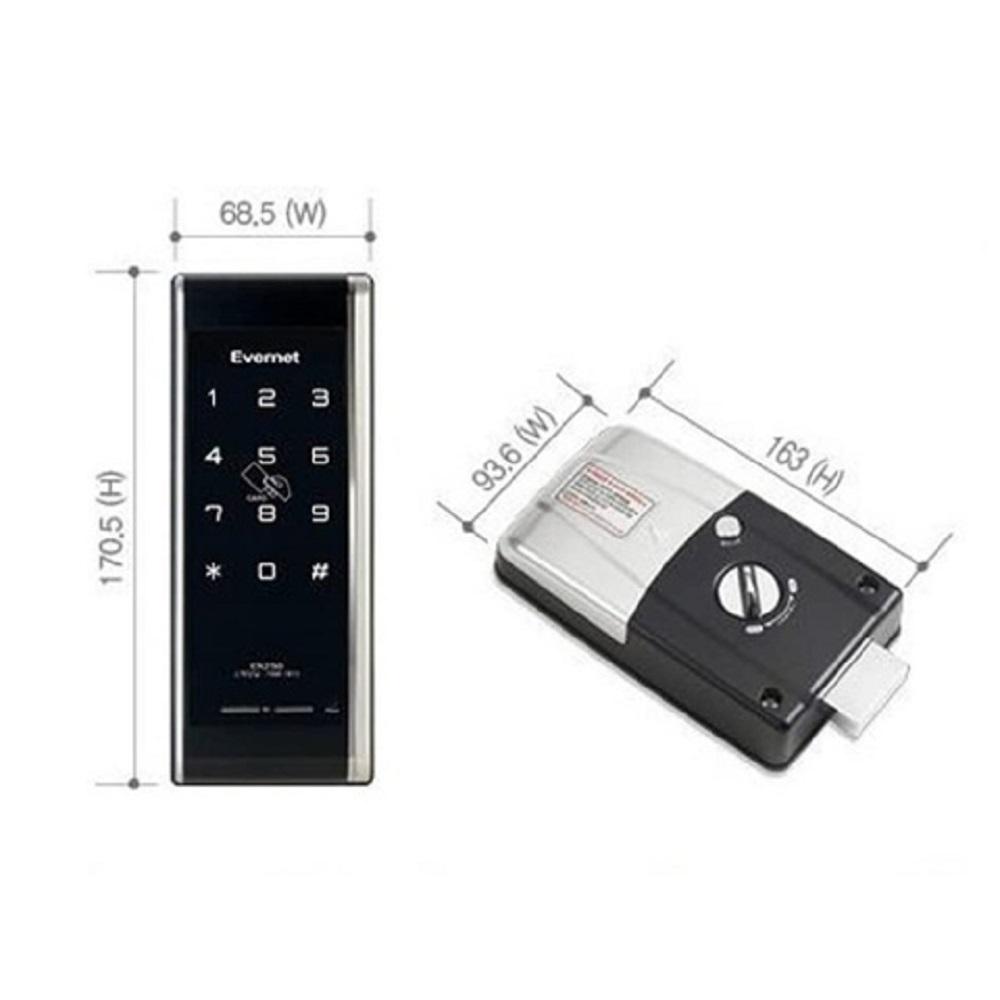 Evernet EN250-SN Smart Digital Door Lock Keyless Electronic Security Entry