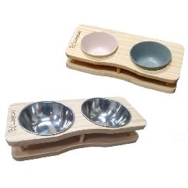 LUXYCAT Pet Wood dish