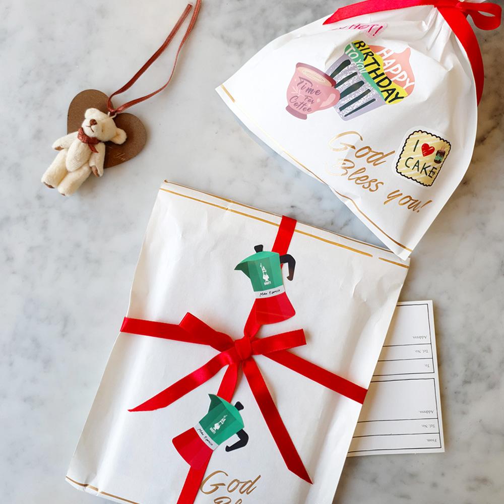 Deco Stickers 4Types, Set of 20