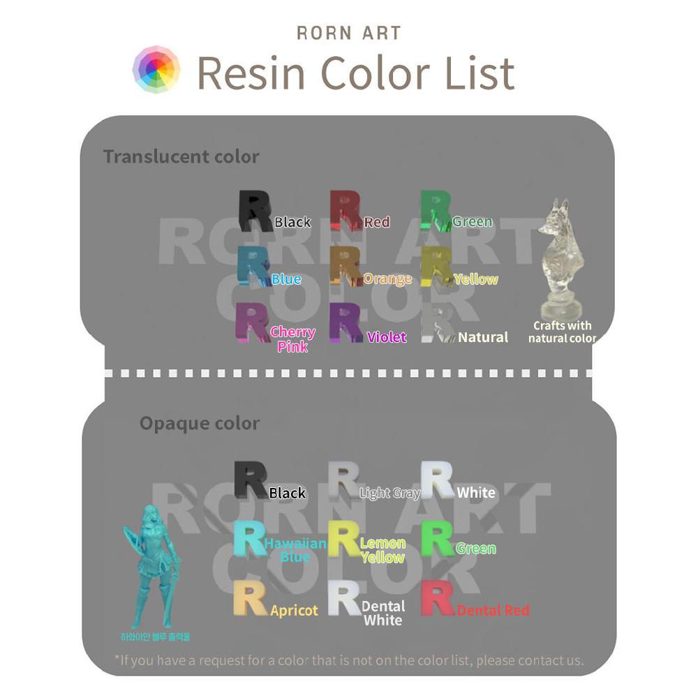 Rorn Art Professional Odor UV Resin for 3D Printer Natural color