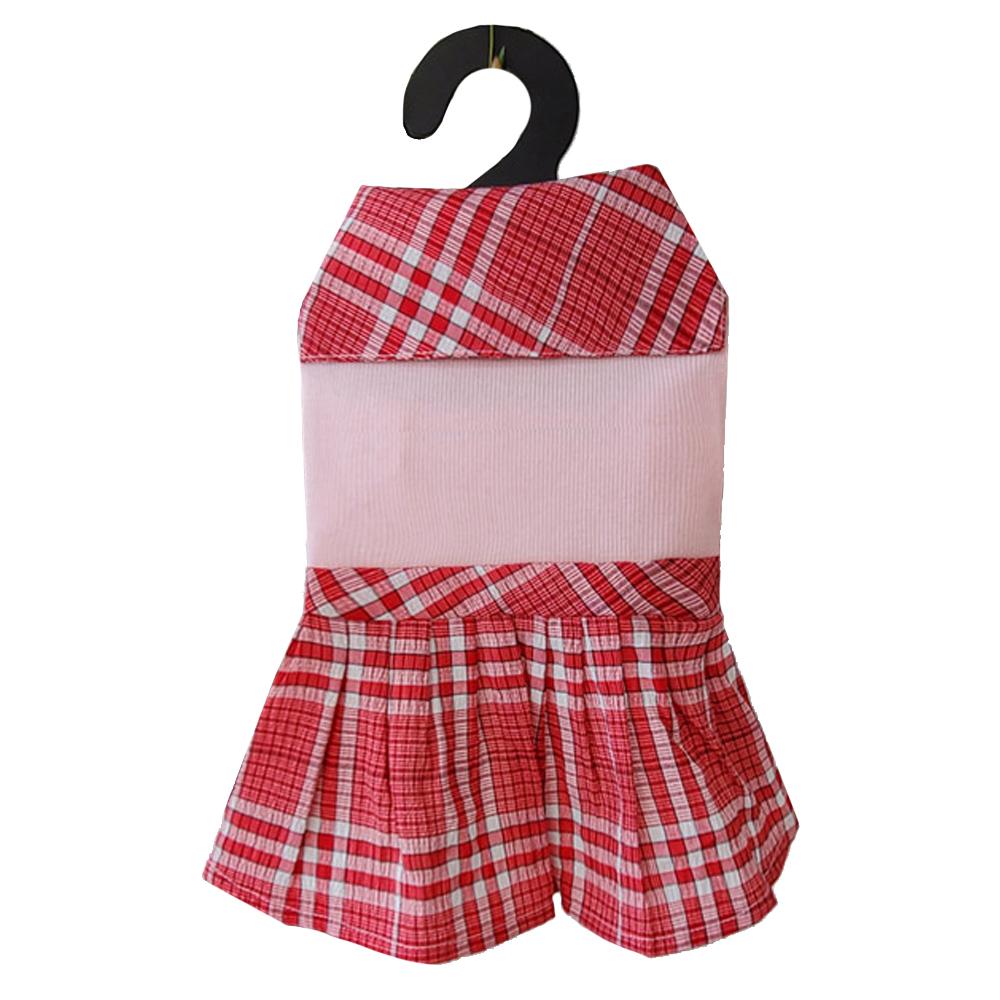 Rora Check Sailor One-piece (Red / L size)