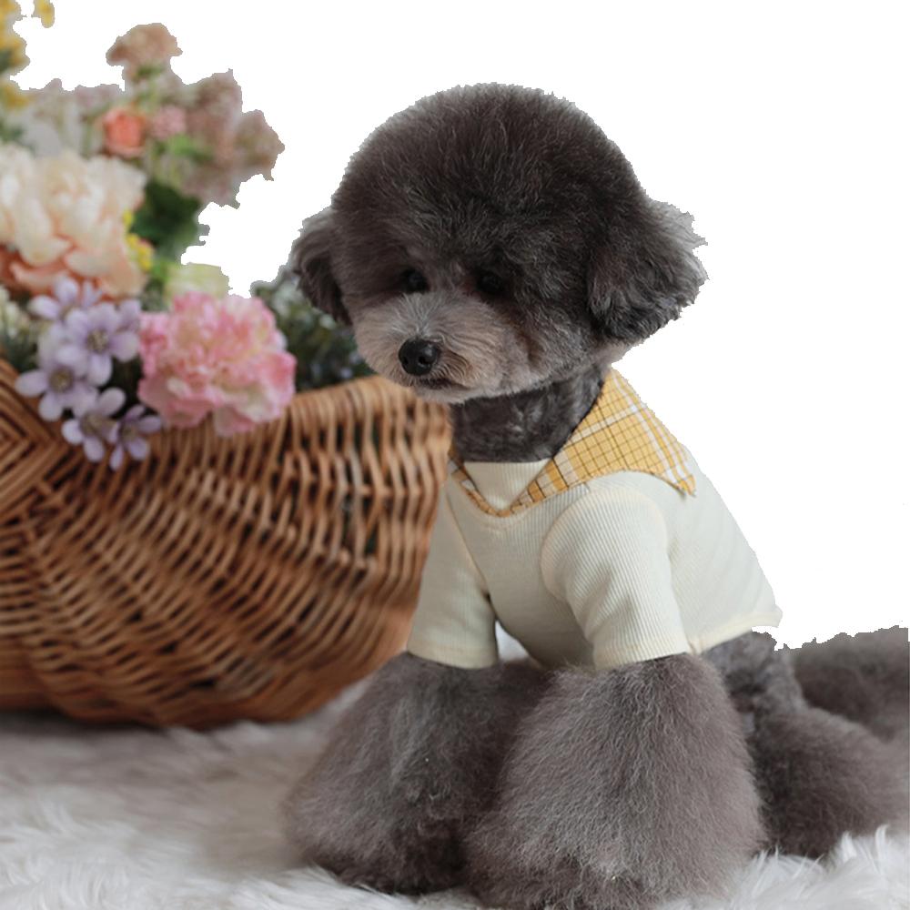 Rora Check Sailor T-shirt (Yellow / M size)