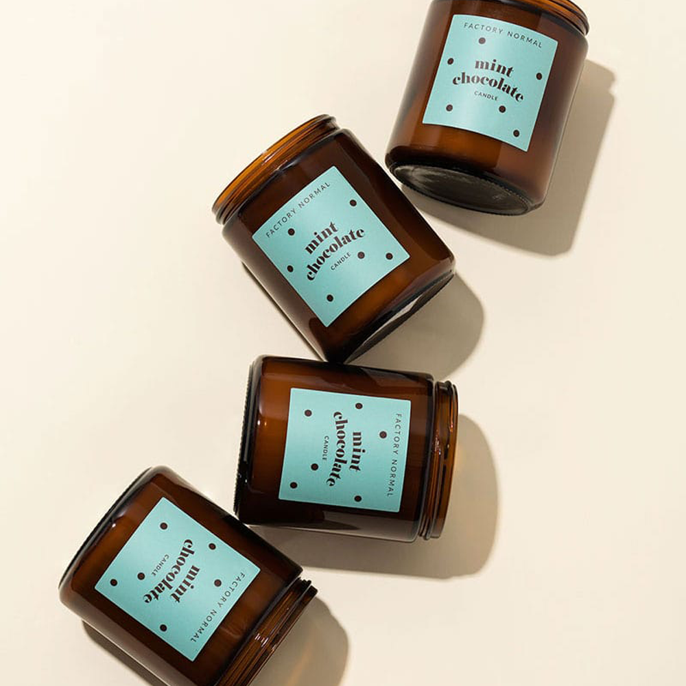Amber Jar MInt Chocolate Candle (2 size)