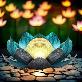 detail image1 DAEWANG King Lotus Flower Light Lamp Solar Panel LED (5 Sets) Interior Home Decoration for Religious