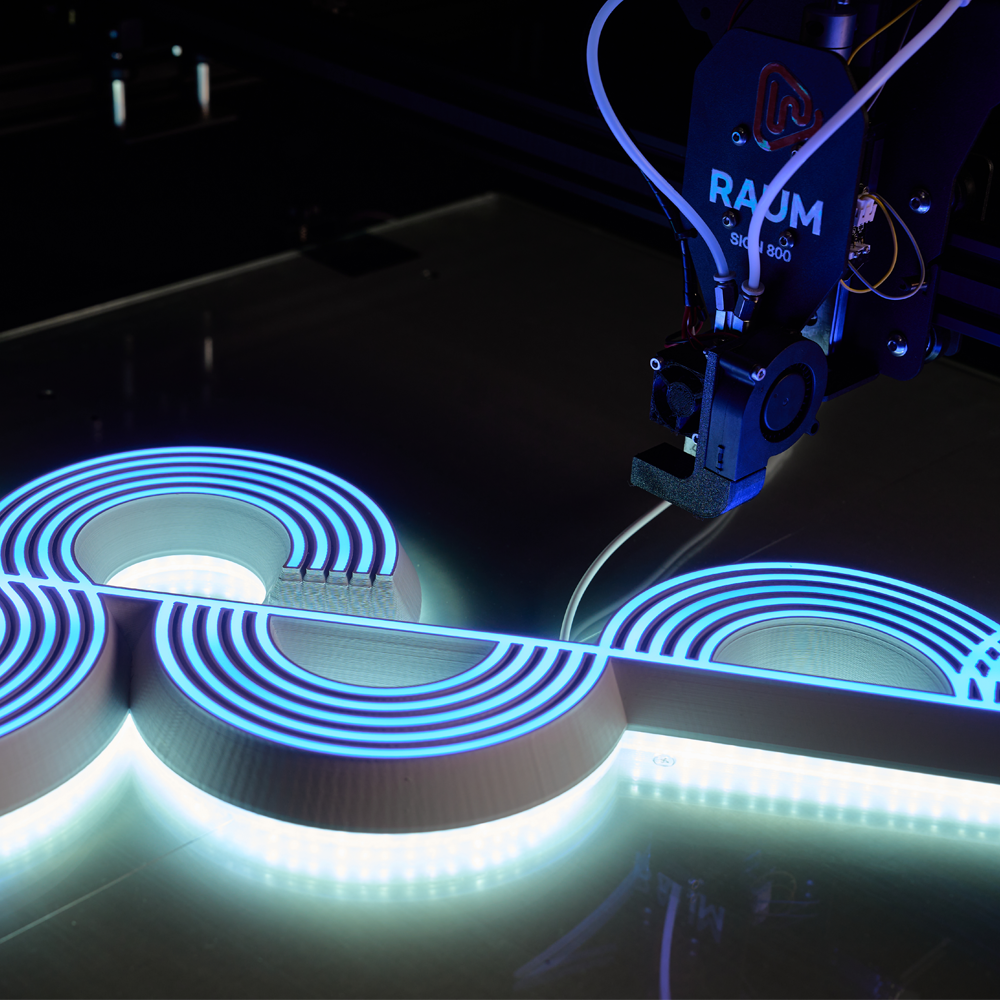 RAUM 800 SIGN , 3D PRINTER