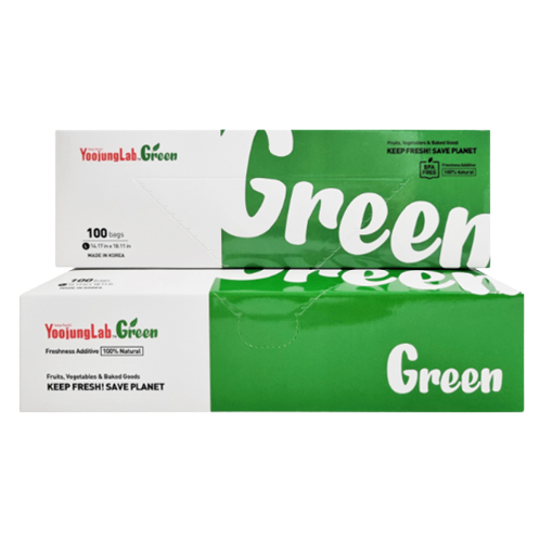 YoojungLab Green M/L Size 100pcs | plastic bag, food plastic bag, food storage bag, storage bag, plastic storage bag