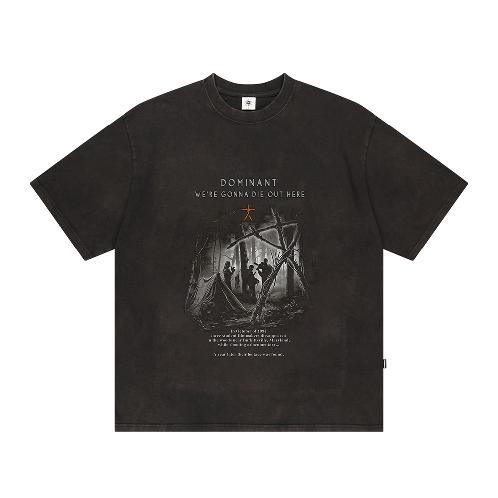 VINTAGE WASHING BLAIR T-shirts BLACK