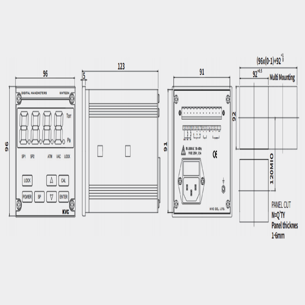 KM700N Digital Manometer Controller