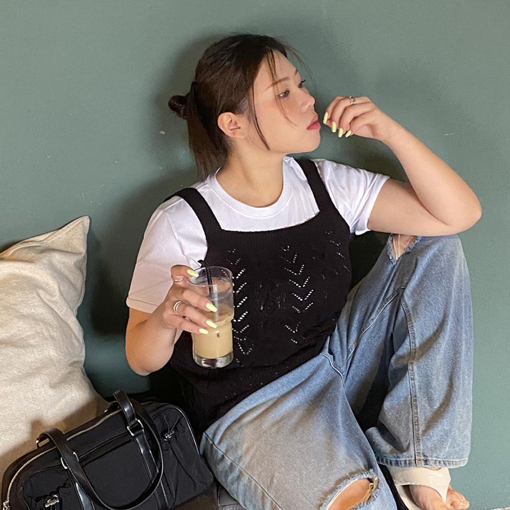 [EVELLET] Diseron two-way Knit bustier