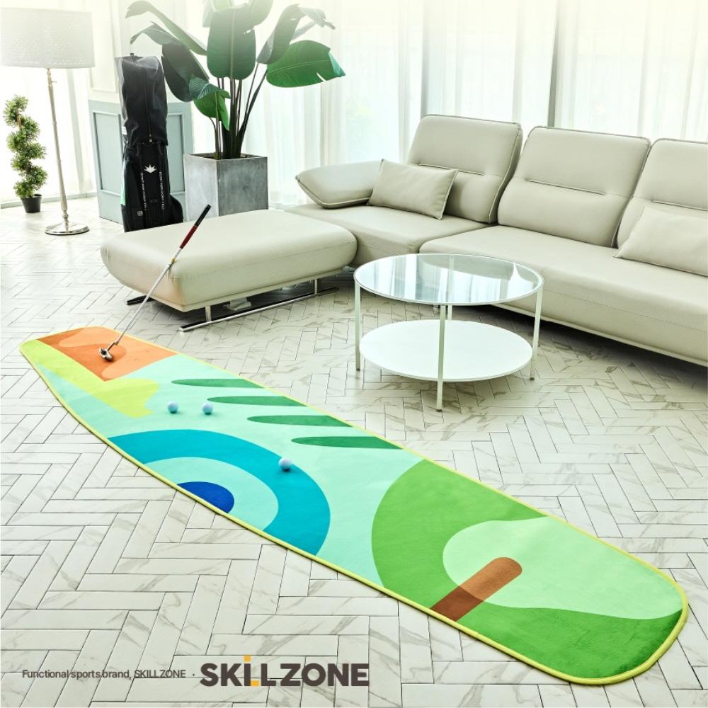 SKILLZONE Arte Design Putting Mat 3M_Stylish Interior Golf Putting Mat, No Noise, Various Practice D