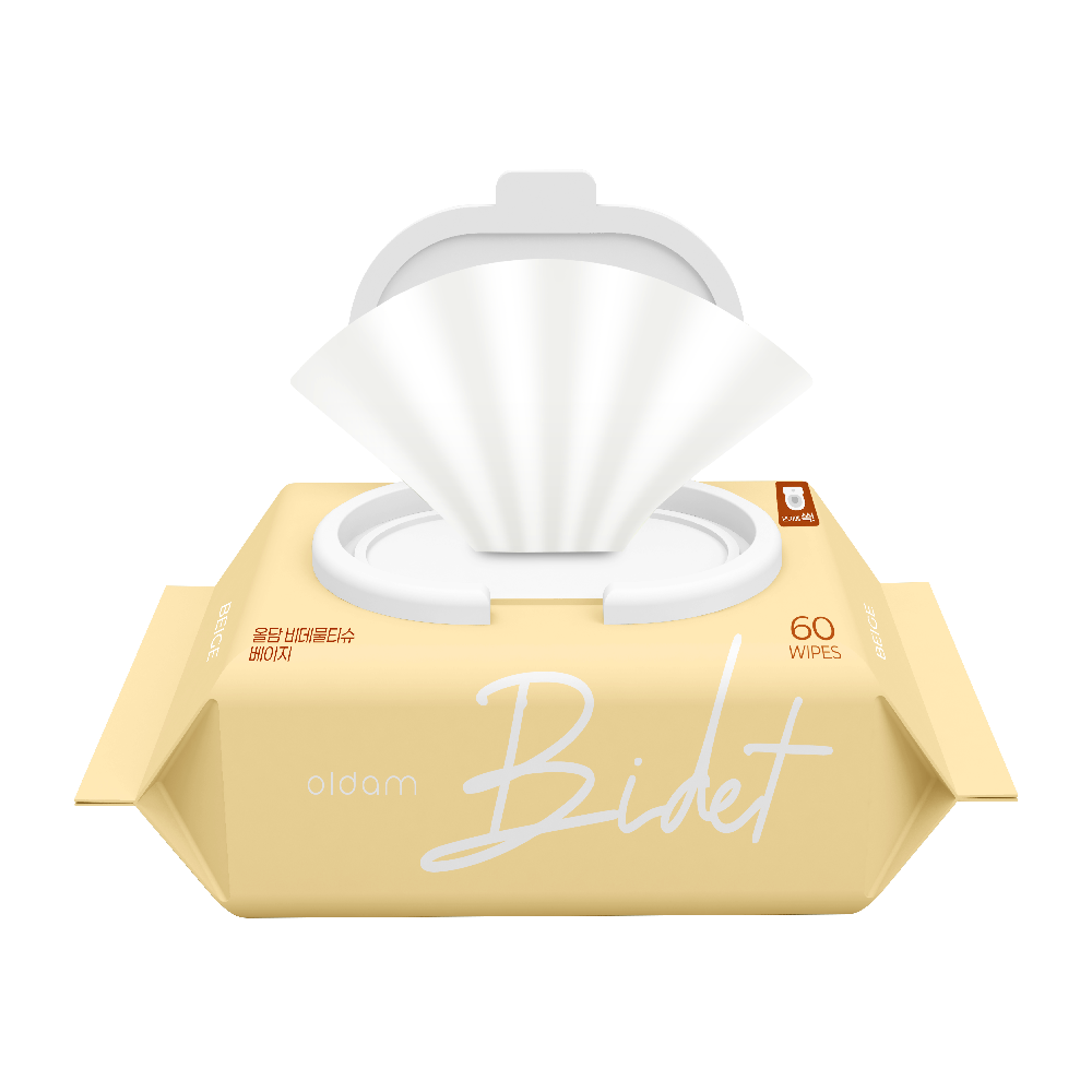 Oldam Beige Bidet Wipes